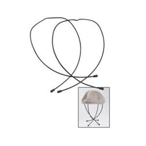 Foldable Wire Hat Display, black